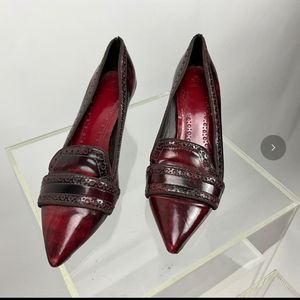 Tory Burch Red leather low heels, 10.5